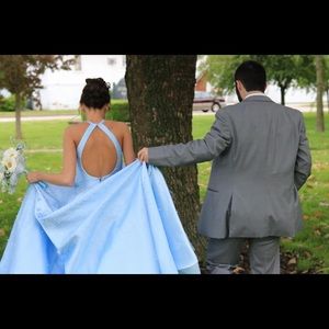Baby blue prom dress